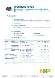 PSMN3R8-100BS datasheet pdf NXP Semiconductors