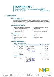 PSMN4R0-40YS datasheet pdf NXP Semiconductors