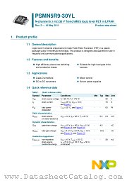 PSMN5R9-30YL datasheet pdf NXP Semiconductors