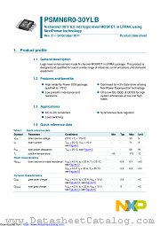 PSMN6R0-30YLB datasheet pdf NXP Semiconductors