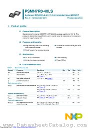 PSMN7R0-40LS datasheet pdf NXP Semiconductors