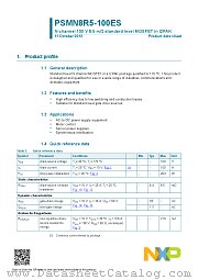 PSMN8R5-100ES datasheet pdf NXP Semiconductors