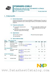 PSMN9R0-25MLC datasheet pdf NXP Semiconductors