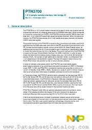 PTN3700EV datasheet pdf NXP Semiconductors
