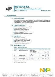 RB520CS30L datasheet pdf NXP Semiconductors