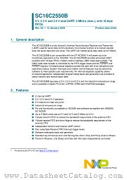 SC16C2550BIA44 datasheet pdf NXP Semiconductors