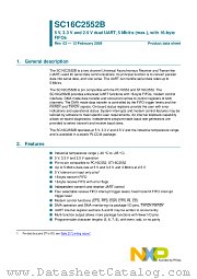 SC16C2552BIA44 datasheet pdf NXP Semiconductors