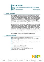 SC16C752BIB48 datasheet pdf NXP Semiconductors