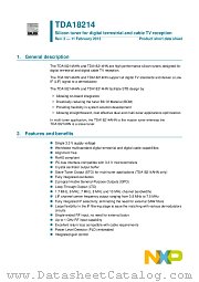 TDA18214AHN datasheet pdf NXP Semiconductors