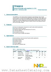 TFA9810T datasheet pdf NXP Semiconductors