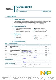 TYN16X-600CT datasheet pdf NXP Semiconductors
