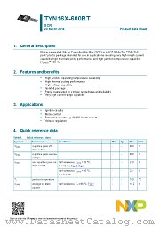 TYN16X-600RT datasheet pdf NXP Semiconductors