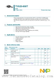 TYN20-800T datasheet pdf NXP Semiconductors