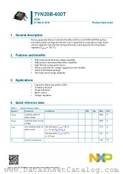 TYN20B-600T datasheet pdf NXP Semiconductors