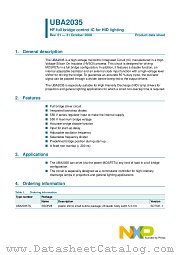 UBA2035TS datasheet pdf NXP Semiconductors
