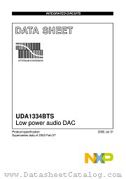UDA1334BTS datasheet pdf NXP Semiconductors