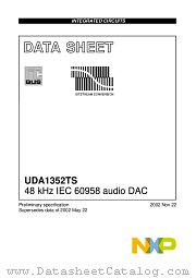 UDA1352TS datasheet pdf NXP Semiconductors