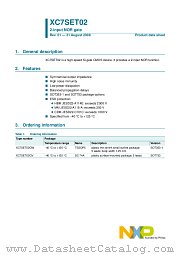 XC7SET02GV datasheet pdf NXP Semiconductors