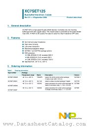 XC7SET125GV datasheet pdf NXP Semiconductors