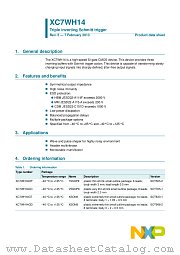 XC7WH14GD datasheet pdf NXP Semiconductors