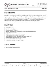 PT6312 datasheet pdf Princeton Technology Corporation