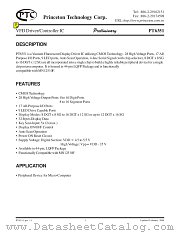 PT6351 datasheet pdf Princeton Technology Corporation