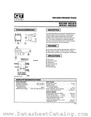 MOC3009 datasheet pdf QT Optoelectronics