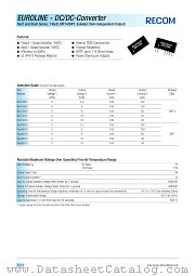 RXXT0503 datasheet pdf Recom International Power