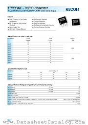 RXXL03 datasheet pdf Recom International Power