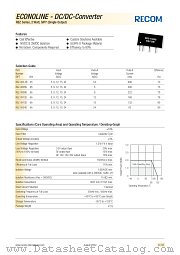REZ-0505S datasheet pdf Recom International Power