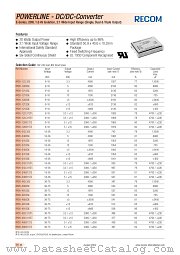RP20-4805DE datasheet pdf Recom International Power