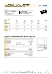 RUZ-090505 datasheet pdf Recom International Power