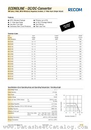 RW-0515S datasheet pdf Recom International Power