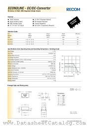 RZ-XX05S datasheet pdf Recom International Power