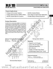 RF2115LPCBA datasheet pdf RF Micro Devices