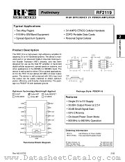RF2119 datasheet pdf RF Micro Devices
