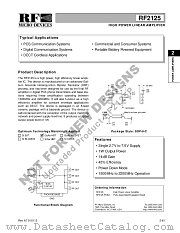 RF2125PCBA datasheet pdf RF Micro Devices