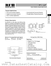 RF2125P datasheet pdf RF Micro Devices