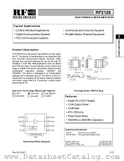 RF2126 datasheet pdf RF Micro Devices