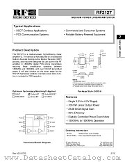 RF2127 datasheet pdf RF Micro Devices