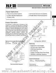 RF2128 datasheet pdf RF Micro Devices