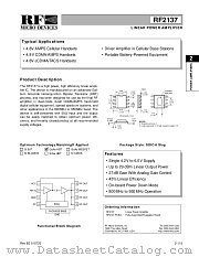 RF2137PCBA datasheet pdf RF Micro Devices