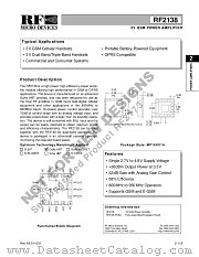 RF2138 datasheet pdf RF Micro Devices