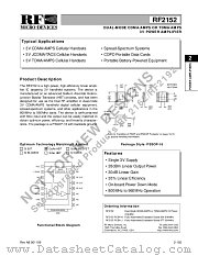 RF2152PCBA-J datasheet pdf RF Micro Devices