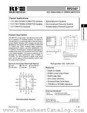 RF2157PCBA datasheet pdf RF Micro Devices