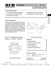 RF2161PCBA datasheet pdf RF Micro Devices