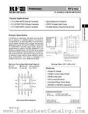 RF2162PCBA datasheet pdf RF Micro Devices