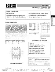 RF2172PCBA-L datasheet pdf RF Micro Devices