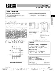 RF2173 datasheet pdf RF Micro Devices