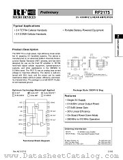RF2175PCBA datasheet pdf RF Micro Devices
